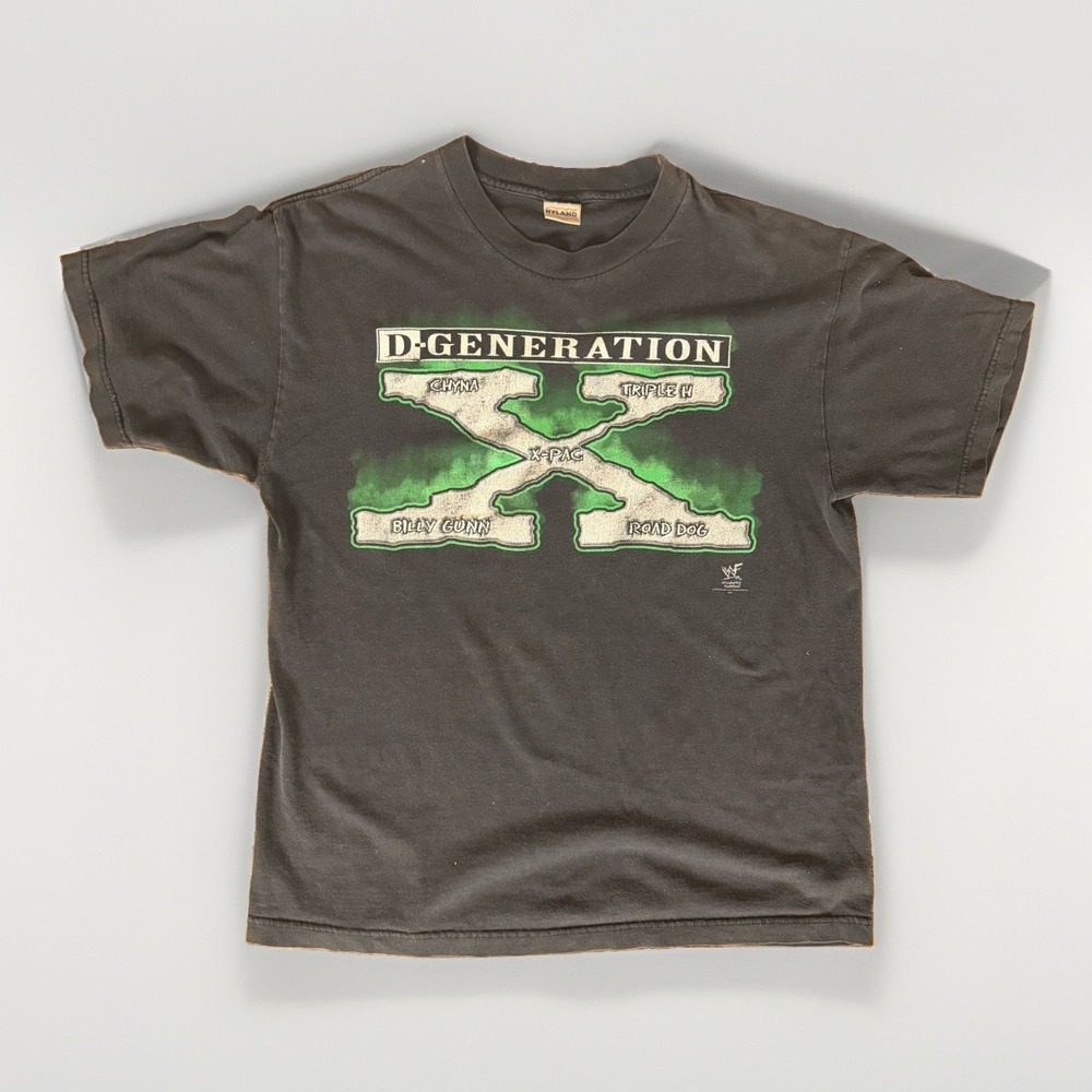 WWF D-Generation x Graphic vintage T-shirt Size L Black Wrestling 90s